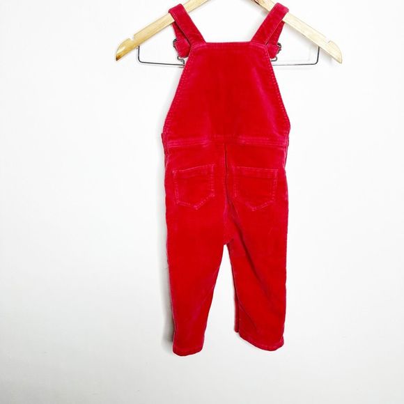 HANNA ANDERSSON Red Corduroy Overalls - 2T 80 cm - Picture 2 of 5